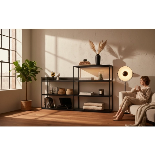 KONSOLA - REGAŁ CZARNA  SKD-361